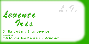 levente iris business card